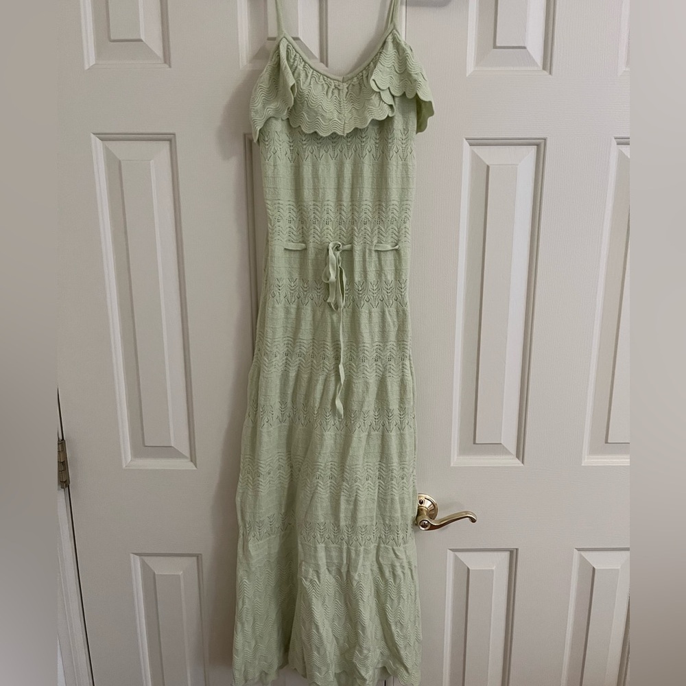 LC Lauren Conrad Mint Crochet Dress